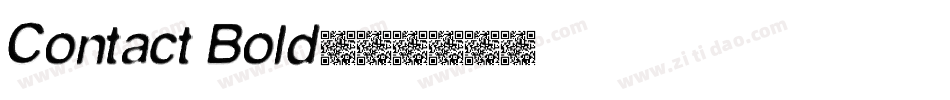 Contact Bold字体转换